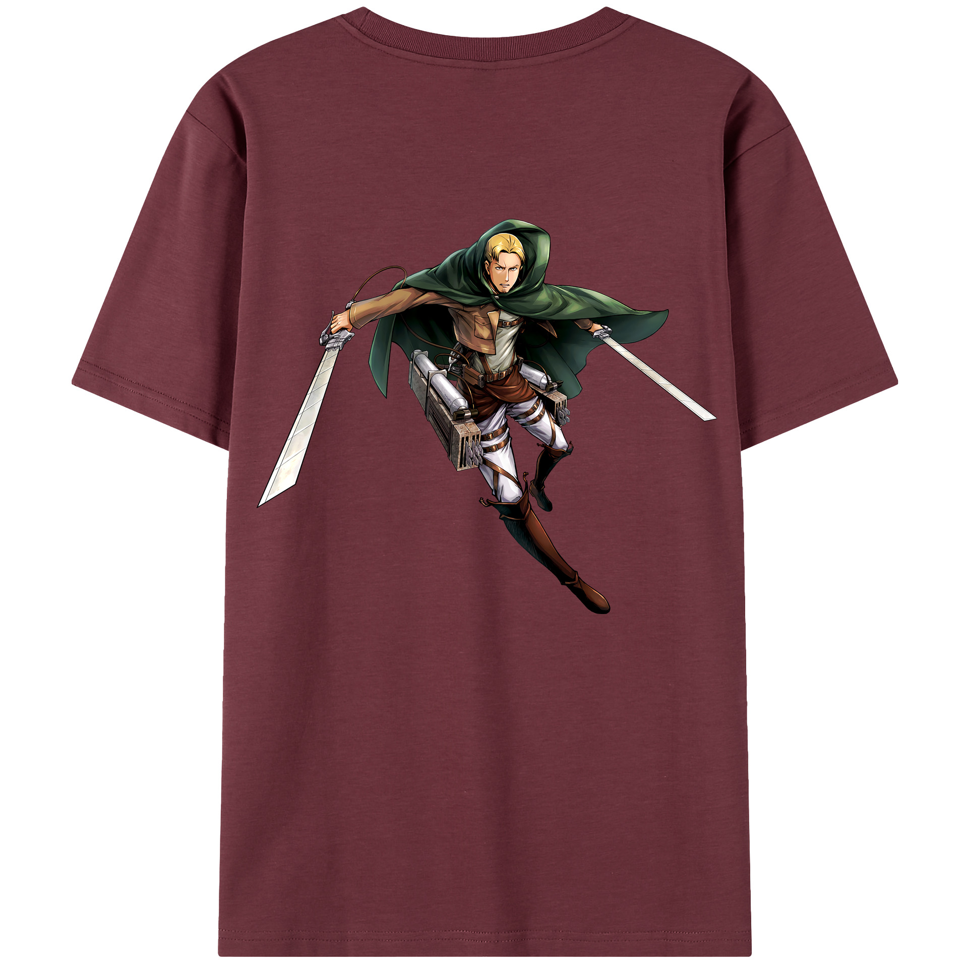 （画像用） 進撃の巨人 Attack on Titan 綿100％半袖Tシャツ（背面プリント）
